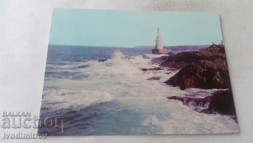 Καρτ ποστάλ Ahtopol Φάρος 1980