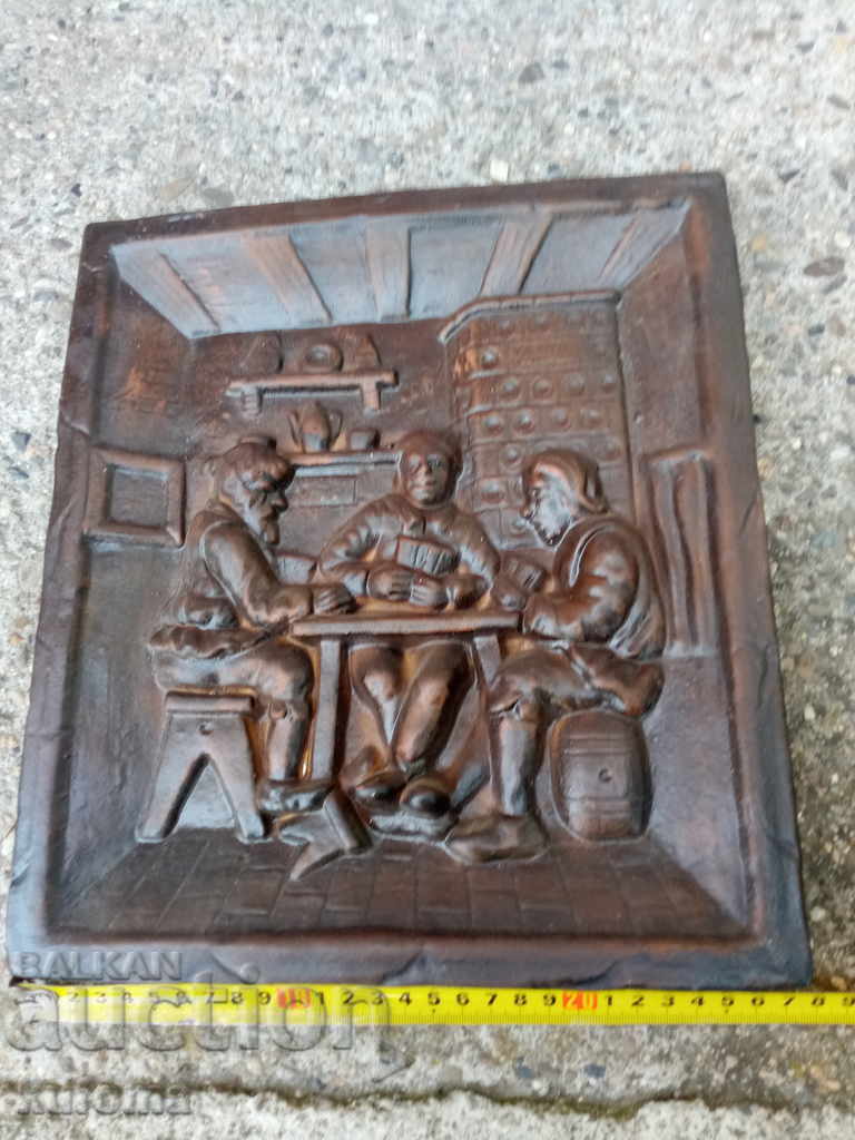 Старо керамично пано картина с цена € 12.77 | 24.98 лв.