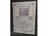 Certificat de Sfânt Botez Lom 1905