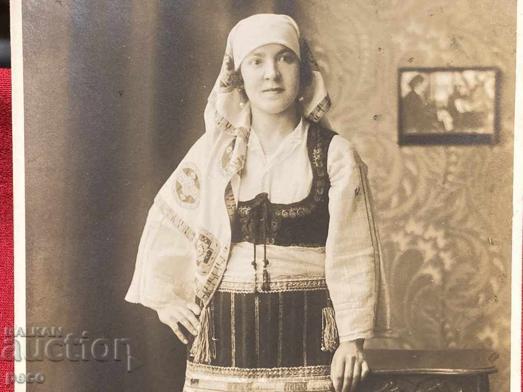 Auction  Girl in costume Beautiful Debar cloth Photo Yosifov Varna