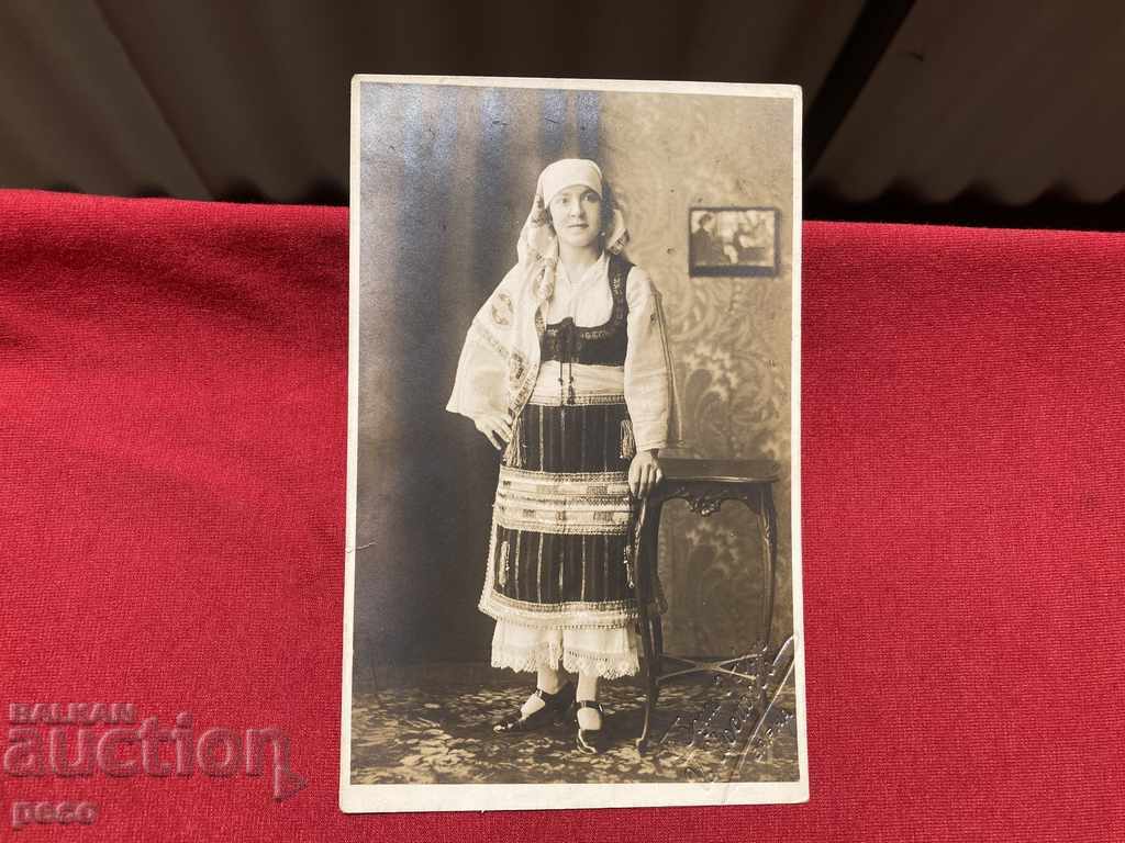 Delivery of Girl in costume Beautiful Debar cloth Photo Yosifov Varna