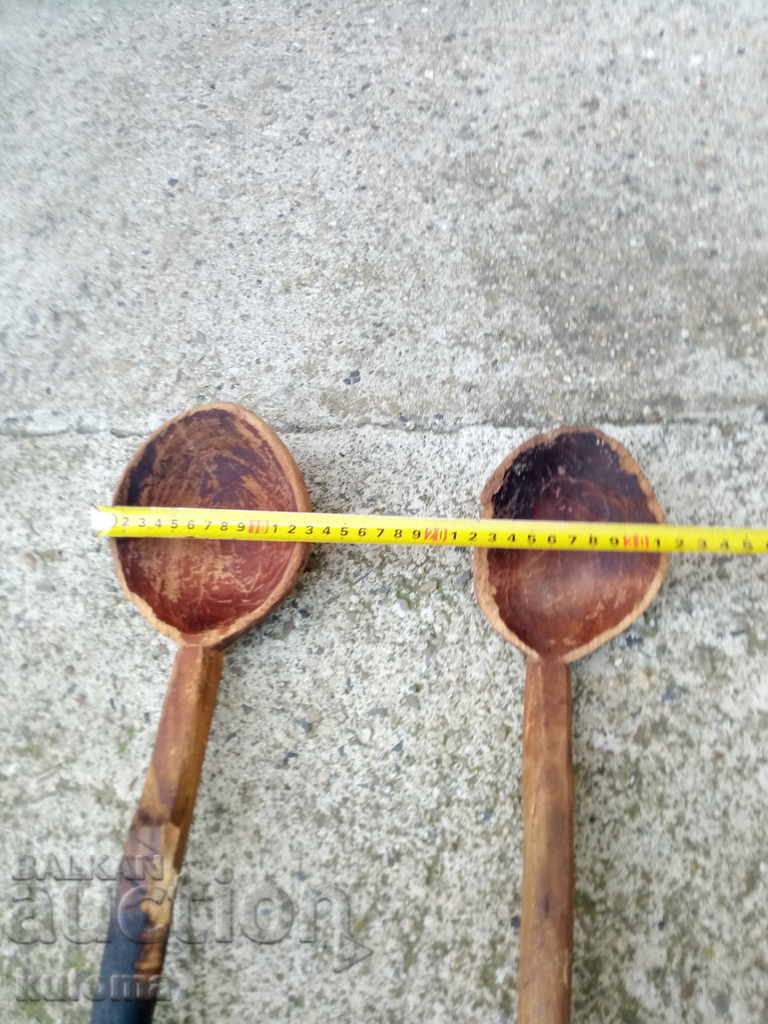 Auction  Old wooden spoons