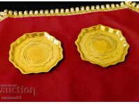 Solid bronze appetizer plates 12 cm.