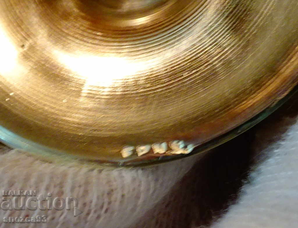 Bronze wine glasses, embossed vines with grapes - 6 Bronze wine glasses, embossed vines with grapes - 6