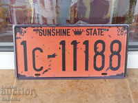 Metal plate number solar state number america highway