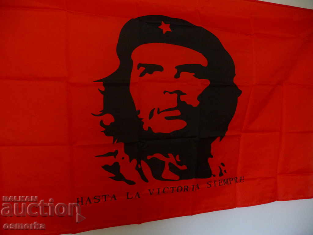 Ernesto Che Guevara Flag Long live freedom revolution Cuba