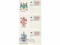 Южна Африка. Три чисто нови пощенски картички с гербове.