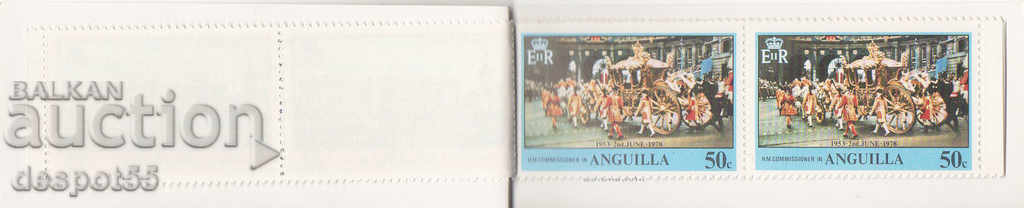 Auction 1978. Anguilla. 25 years since the coronation of Elizabeth II. Carnet. Auction 1978. Anguilla. 25 years since the coronation of Elizabeth II. Carnet.