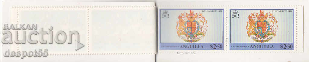 1978. Anguilla. 25 years since the coronation of Elizabeth II. Carnet. - 5 1978. Anguilla. 25 years since the coronation of Elizabeth II. Carnet. - 5