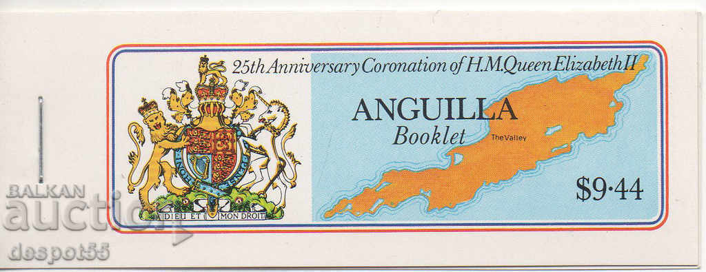 1978. Ангуила. 25 г. от коронацията на Елизабет II. Карнет.