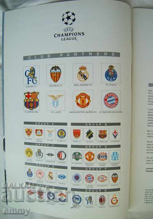 Футболна програма списание УЕФА Шампионска лига 1999-2000 с цена 10.00 лв. | € 5.11 Футболна програма списание УЕФА Шампионска лига 1999-2000 с цена 10.00 лв. | € 5.11