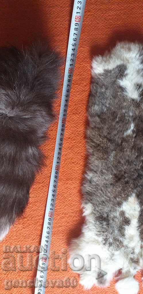 Rabbit skin and fox tail for decoration - 5 Rabbit skin and fox tail for decoration - 5