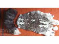 Rabbit skin and fox tail for decoration