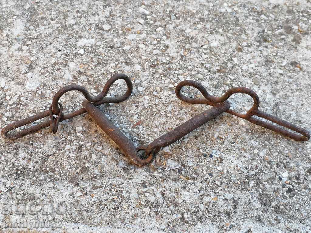 Auction Old forged bridle reins wrought iron, harness Auction Old forged bridle reins wrought iron, harness