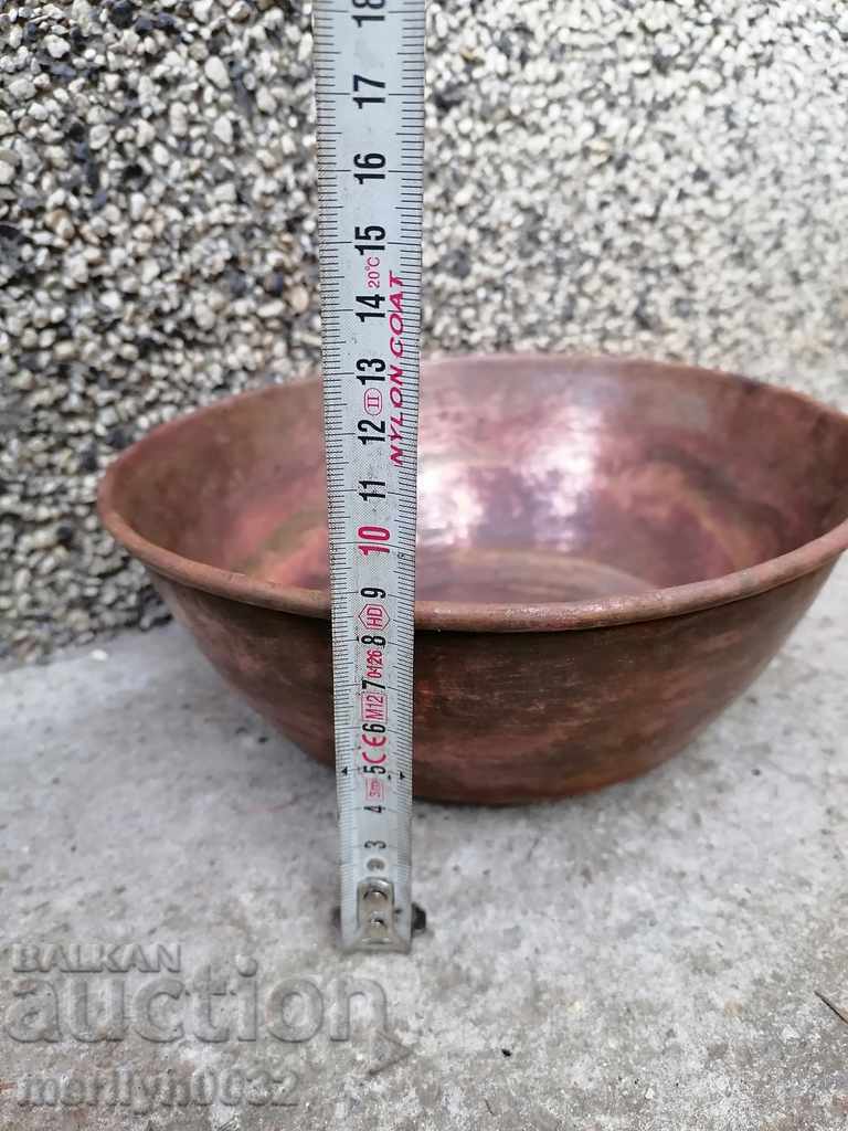 Old copper saucer, copper, pot, plate, bowl - 6 Old copper saucer, copper, pot, plate, bowl - 6