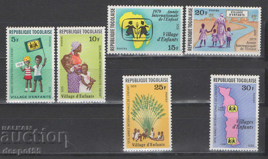 1979 Τόγκο. Διεθνές Έτος του Παιδιού - Χωριά SOS + Block