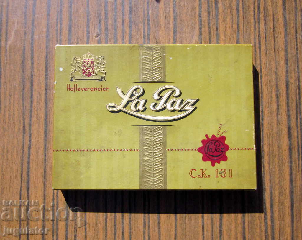 empty German box of old German La Paz cigarettes empty German box of old German La Paz cigarettes