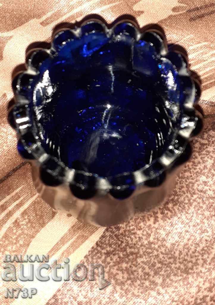 CANDLEHOLDER OR VASE. COLORED GLASS. with price 7.00 BGN | € 3.58 CANDLEHOLDER OR VASE. COLORED GLASS. with price 7.00 BGN | € 3.58