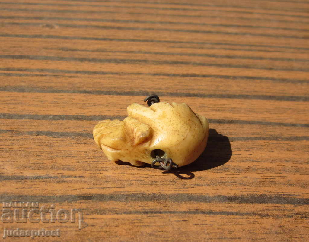 Auction  Antique Elephant Pendant, Elephant Cub, Real Ivory