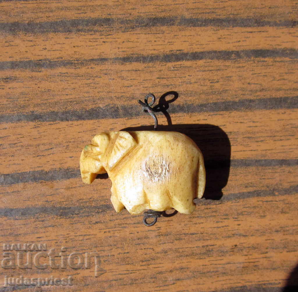 Delivery of Antique Elephant Pendant, Elephant Cub, Real Ivory