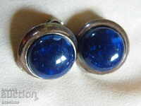 Old Canadian silver earrings with sodalite