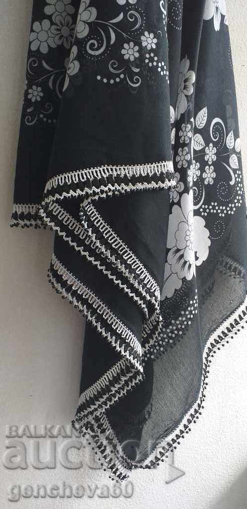 Towel headscarf with lace and beads for traditional costume - 7