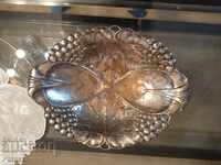 Old fruit bowl, chocolate box, silver-plated, silver
