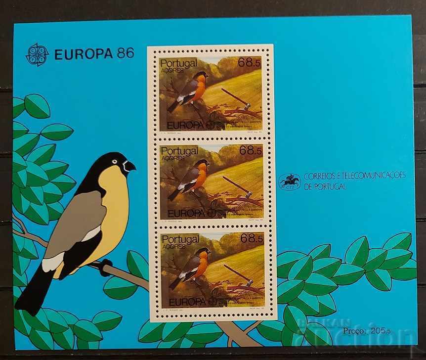 Portugalia / Azore 1986 Europa CEPT Birds Block MNH