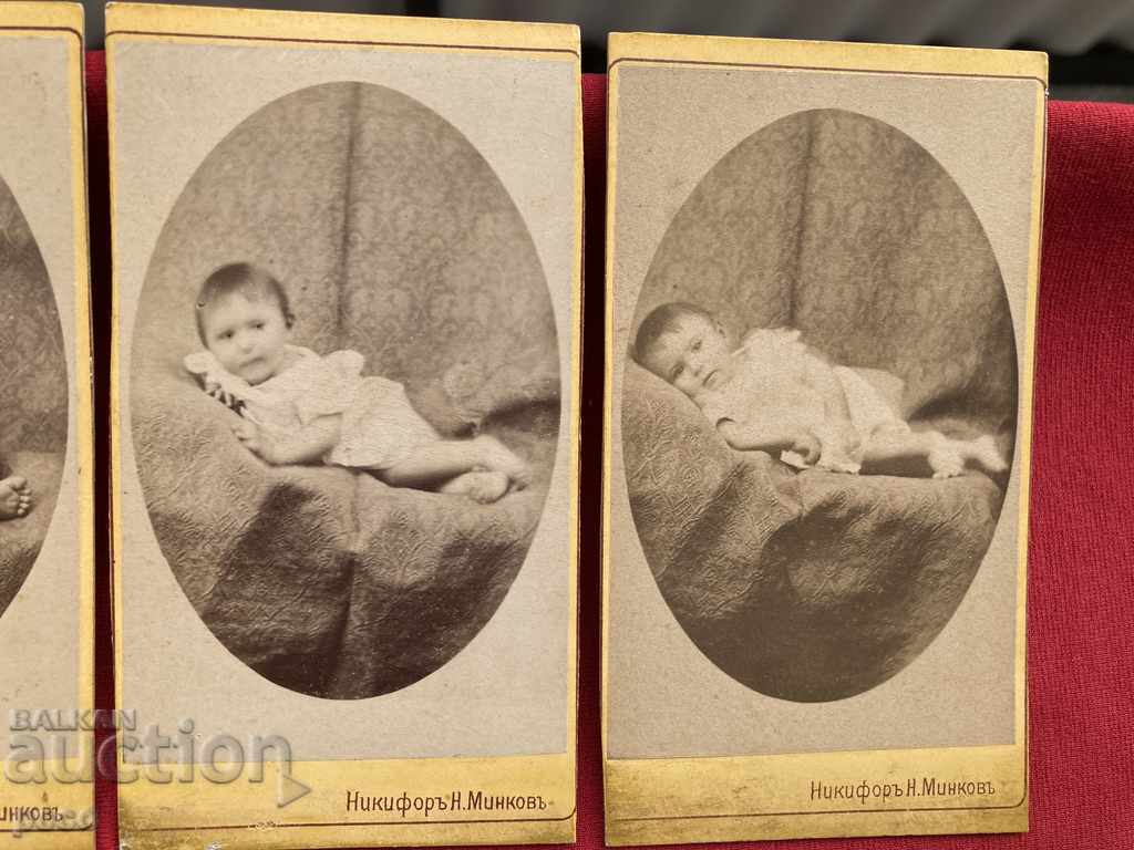 Auction Children Three pictures 1883 Nikifor Minkov Sliven cardboard Auction Children Three pictures 1883 Nikifor Minkov Sliven cardboard
