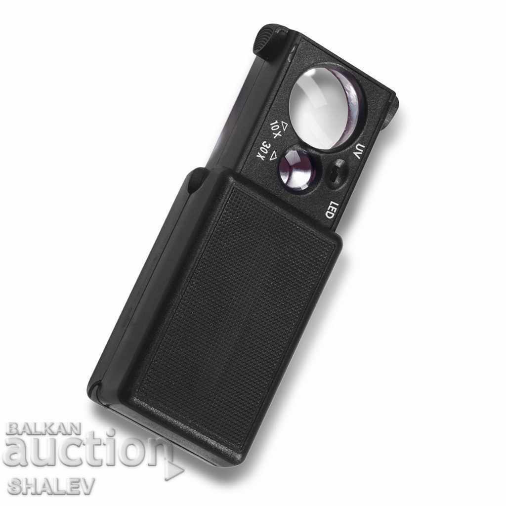 Μεγεθυντικός φακός "Leuchtturm" LED 30x με φως (1495). - 5