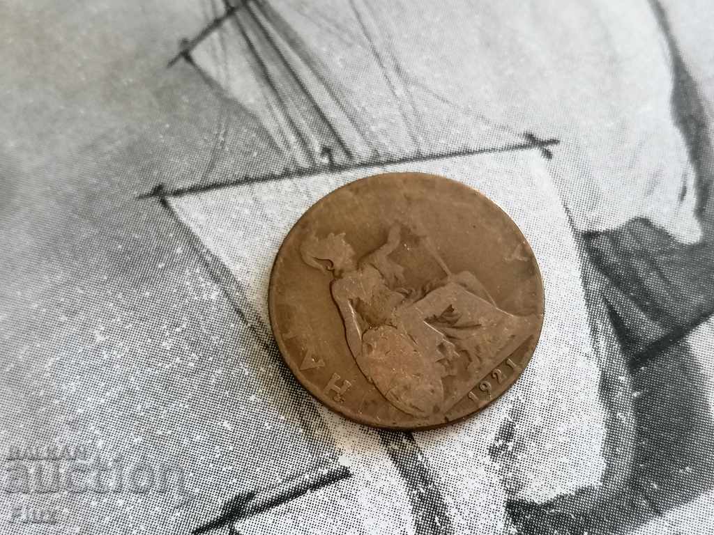 Monedă - Marea Britanie - 1/2 (jumătate) penny 1921