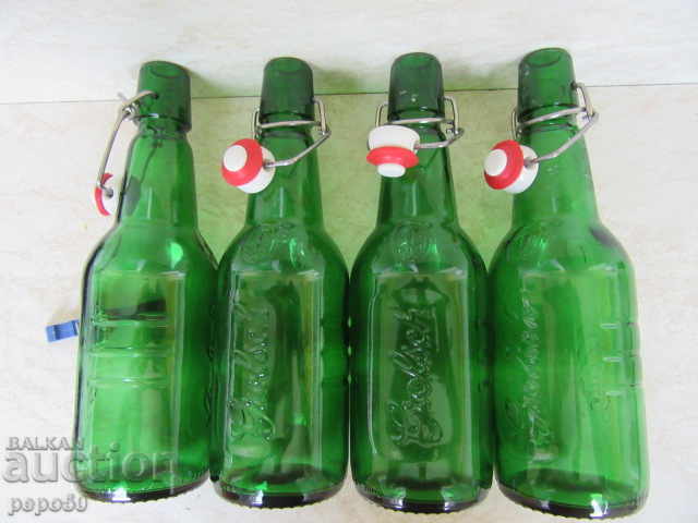 4 pcs. INTERESTING GLASS BOTTLES - x450 ml 4 pcs. INTERESTING GLASS BOTTLES - x450 ml