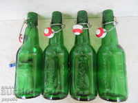 4 pcs. INTERESTING GLASS BOTTLES - x450 ml