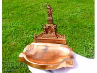 Copper ashtray with the Niederwald-Denkmal monument.