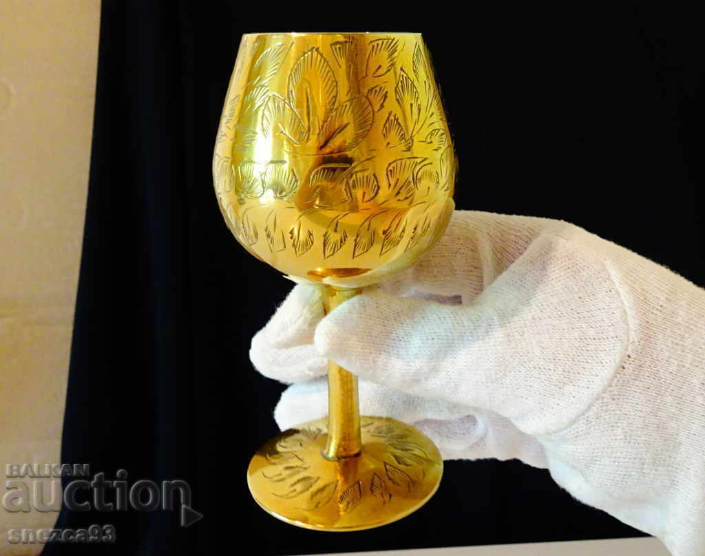 Χάλκινο κύπελλο κρασιού, επιχρυσωμένο Βρετανική Ινδία - 6 Χάλκινο κύπελλο κρασιού, επιχρυσωμένο Βρετανική Ινδία - 6