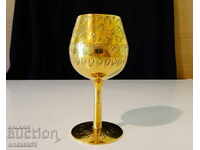 Бронзова чаша за вино,позлата Британска Индия.