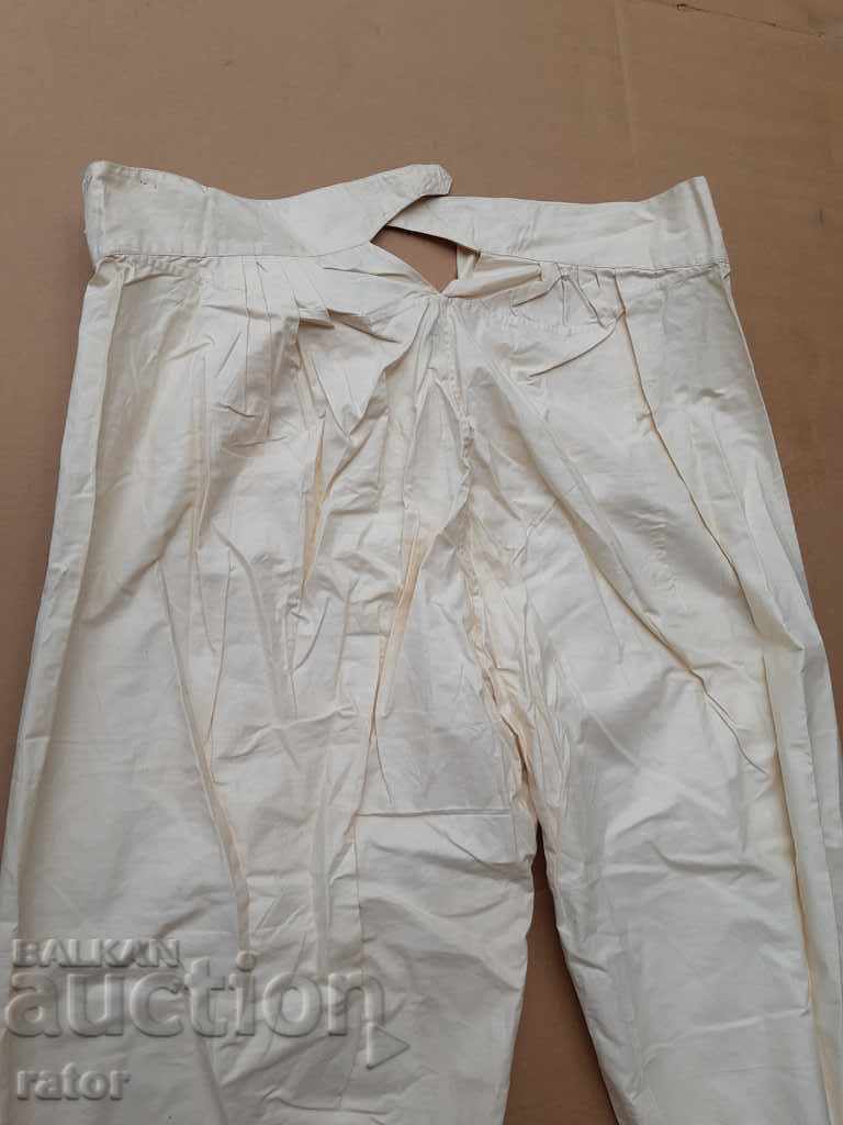 Chiloți albi vechi cu broderie - vechi de 100 de ani, costum popular - 6