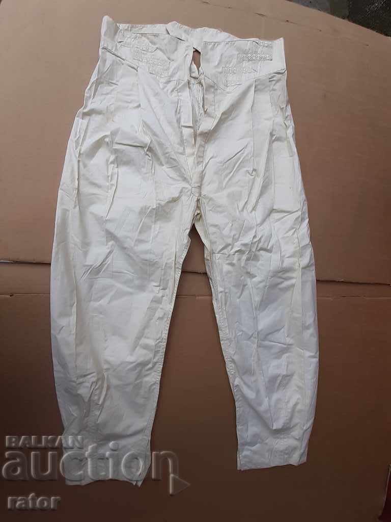 Old white embroidered underpants - 100 years old, folk costume Old white embroidered underpants - 100 years old, folk costume