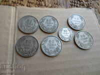 lot 7 moneti 1940/50 i 20 leva