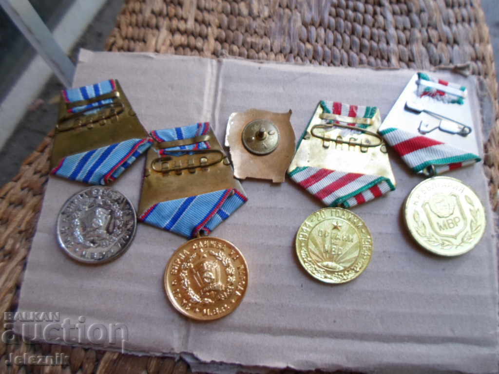 lot5br. ordeni,medali,znachka / mvr/ with price € 25.56 | 49.99 BGN