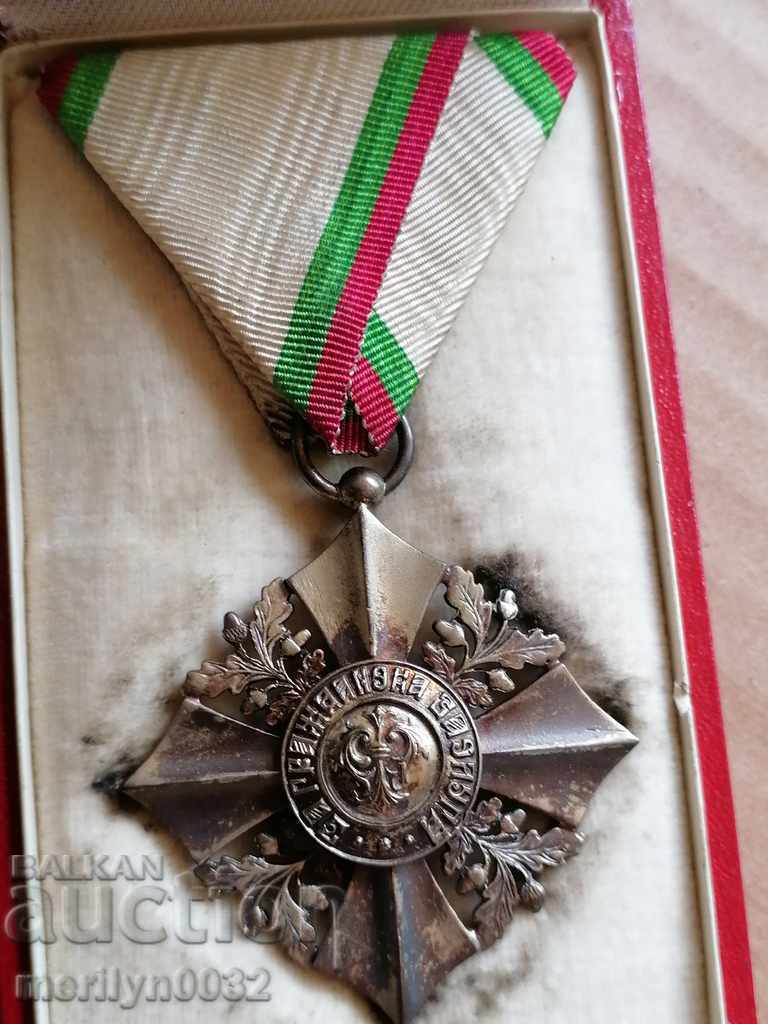 Order For Civil Merit 6 degree Kingdom of Bulgaria box - 6 Order For Civil Merit 6 degree Kingdom of Bulgaria box - 6