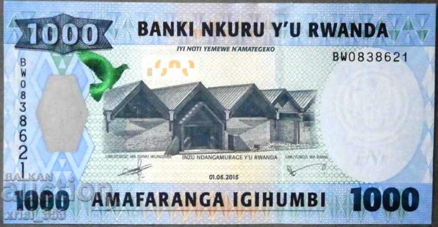 Rwanda 1000 francs 2015