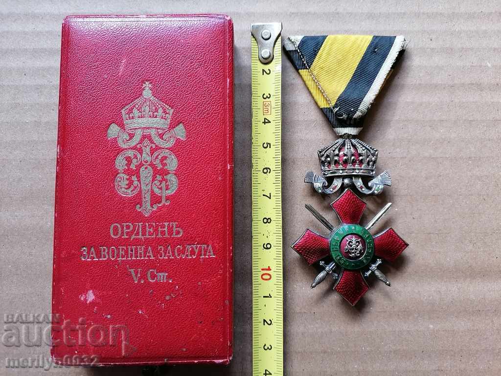 Delivery of Order of Military Merit 5th degree Principality of Bulgaria box Delivery of Order of Military Merit 5th degree Principality of Bulgaria box