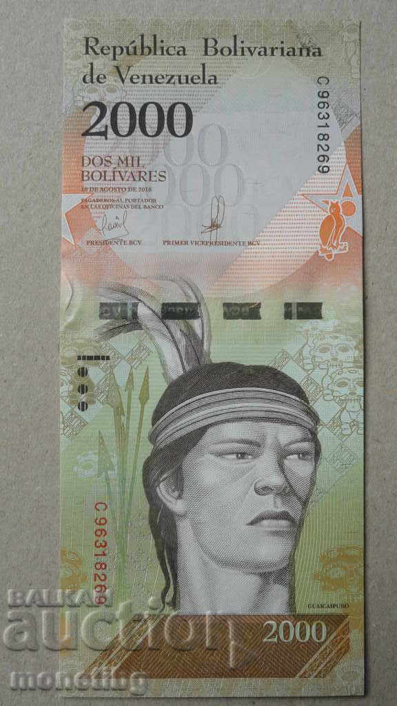 Venezuela 2016 - 2000 bolivars UNC Venezuela 2016 - 2000 bolivars UNC