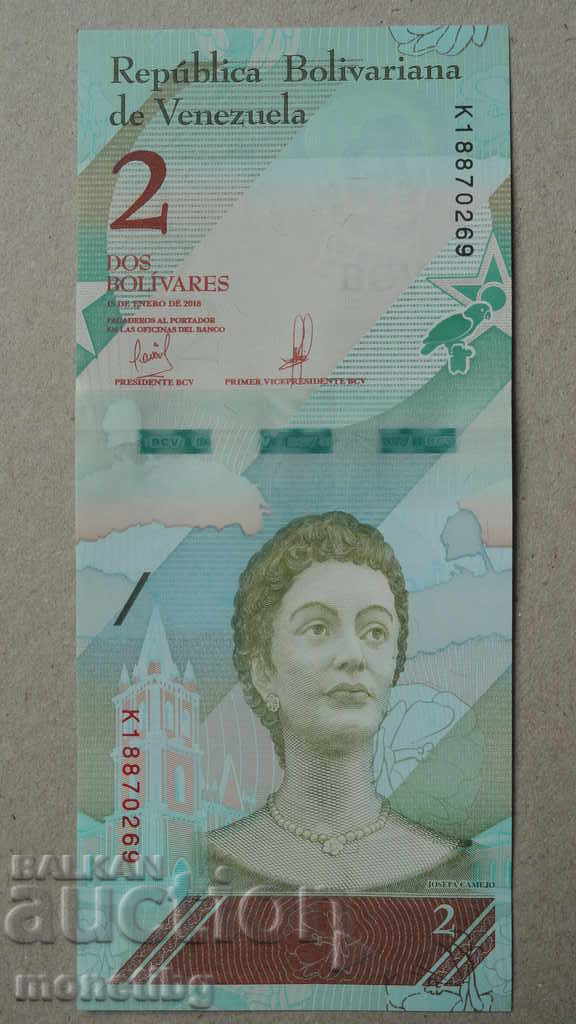 Βενεζουέλα 2018 - 2 μπολιβάρ UNC Βενεζουέλα 2018 - 2 μπολιβάρ UNC