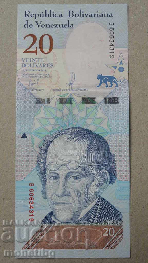 Venezuela 2018 - 20 bolivars UNC Venezuela 2018 - 20 bolivars UNC