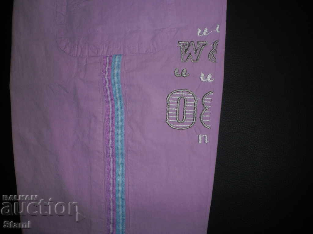 New pants 7/8 for a girl in lilac color for 6-8 years - 6