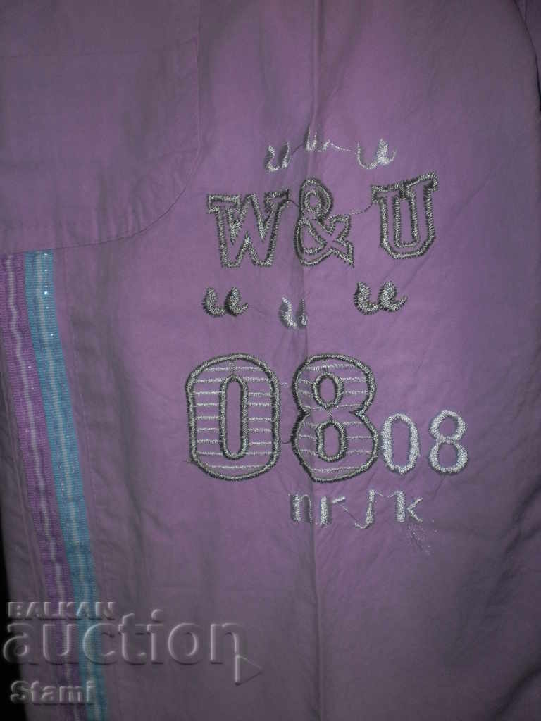 New pants 7/8 for a girl in lilac color for 6-8 years - 7