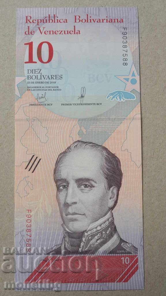 Auction Venezuela 2018 - 10 bolivars UNC Auction Venezuela 2018 - 10 bolivars UNC