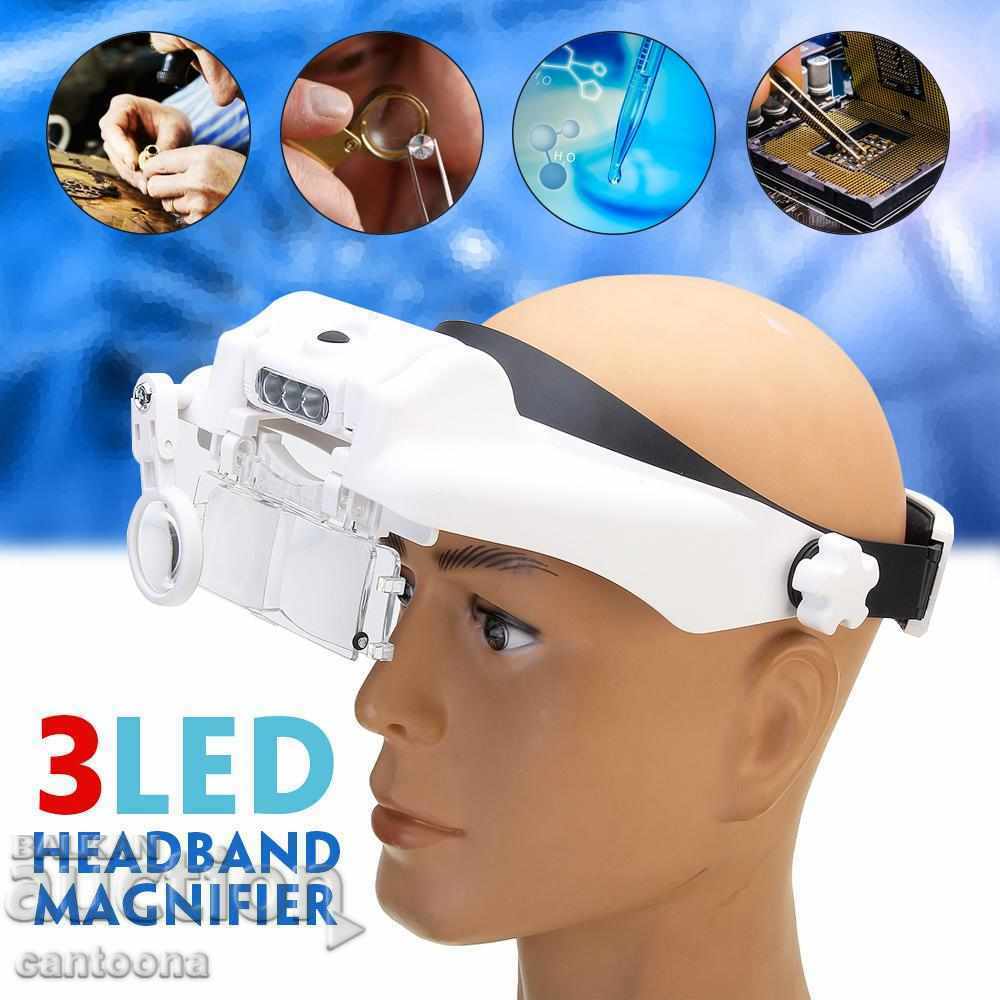 Magnifying Head Magnifier 1.5x - 11.5x MG81000S 3LED